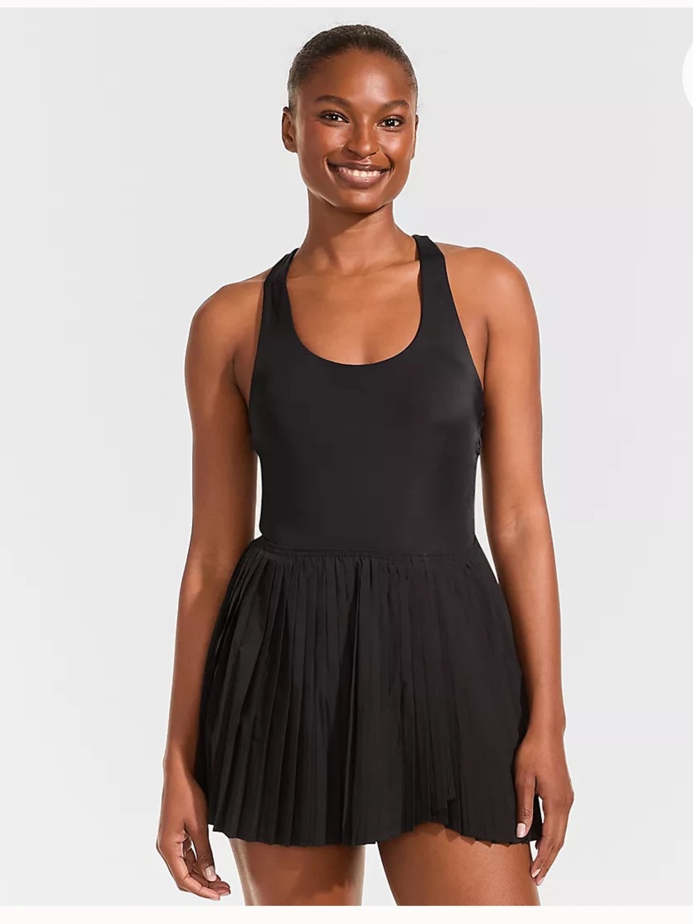 NWT Land’s End Tugless Racerback Pleated Swim Dress Size 10